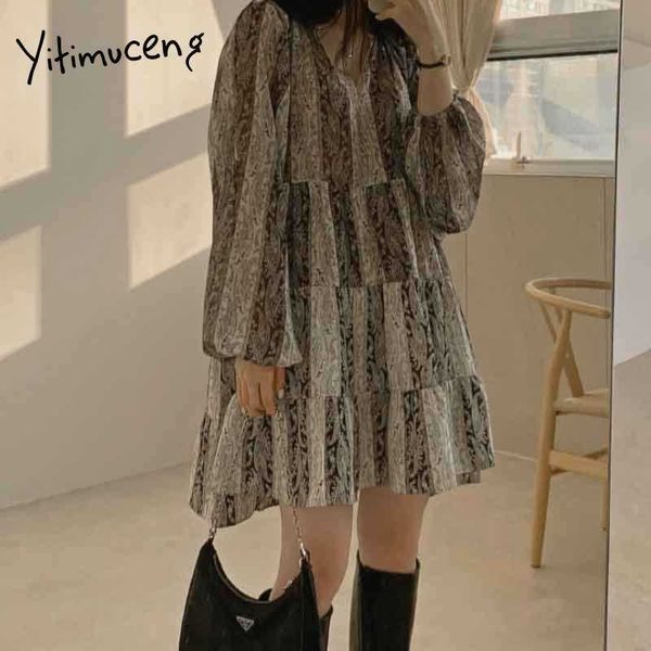 yitimuceng vintage print dresses for women oversize flare sleeve loose waist sundress spring summer korean fashion dress 210601, Black;gray
yitimuceng vintage print dresses for women oversize flare sleeve loose waist sundress spring summer korean fashion dress 210601, Black;gray