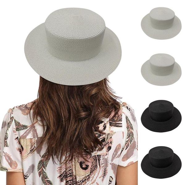 wide brim hats sun solid color straw hat european and american retro braided female loose sunscreen sunshade flat cap visors, Blue;gray
wide brim hats sun solid color straw hat european and american retro braided female loose sunscreen sunshade flat cap visors, Blue;gray