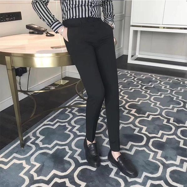 men's suits & blazers korean style slim-fit small-foot casual pants trendy business non-iron trousers thin section nine points, White;black
men's suits & blazers korean style slim-fit small-foot casual pants trendy business non-iron trousers thin section nine points, White;black