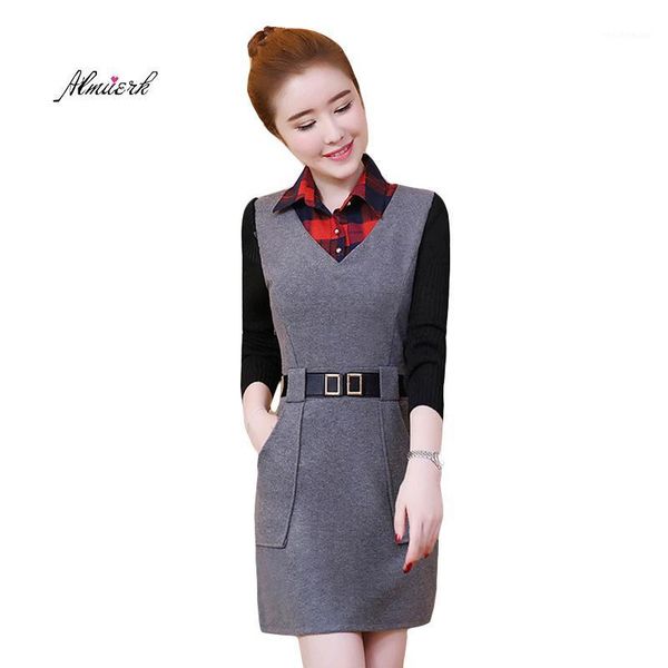 casual dresses autumn and winter women dress ms lattice fashion rendering female false two pieces set keep warm hairy f184, Black;gray
casual dresses autumn and winter women dress ms lattice fashion rendering female false two pieces set keep warm hairy f184, Black;gray