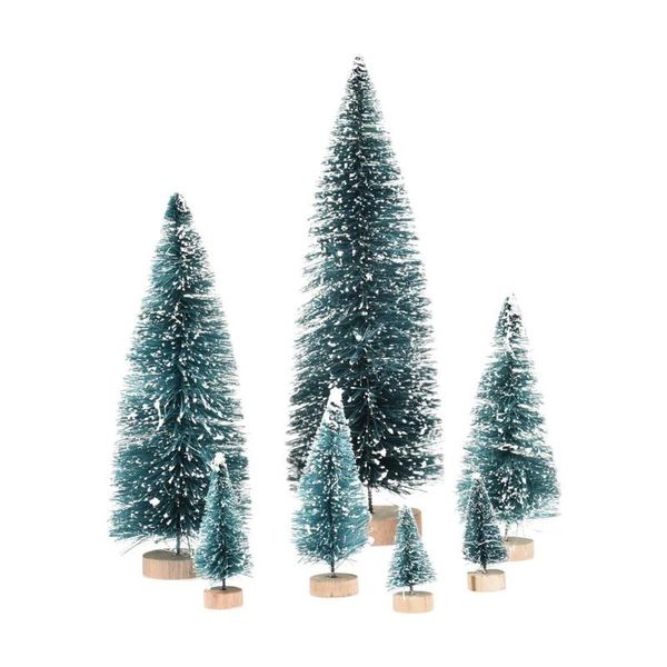 christmas decorations 7pcs mini pine trees frosted sisal with wood base bottle brush plastic winter snow ornaments tabletop
christmas decorations 7pcs mini pine trees frosted sisal with wood base bottle brush plastic winter snow ornaments tabletop