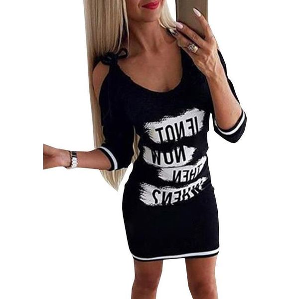 letters womens dresses mini dress casual black off shoulder plus size 5xl three quarter sleeve printed skinny femme vestidos, Black;gray
letters womens dresses mini dress casual black off shoulder plus size 5xl three quarter sleeve printed skinny femme vestidos, Black;gray