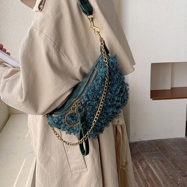 plush fanny pack for women chest zipper banana bag waist bags high capacity female belt
plush fanny pack for women chest zipper banana bag waist bags high capacity female belt