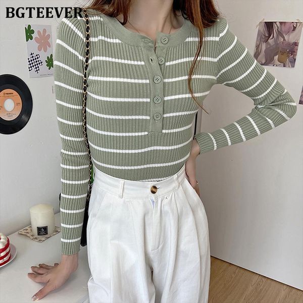 autumn winter fashion striped women sweater long sleeve jumpers for casual o neck buttons slim female knitwear, White;black
autumn winter fashion striped women sweater long sleeve jumpers for casual o neck buttons slim female knitwear, White;black