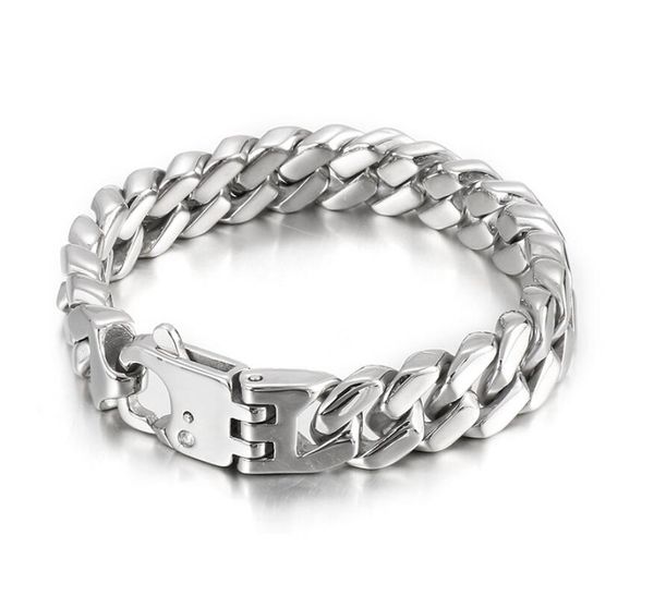 72g 13mm 8.26'' silver stainless steel cuban curb chain link bracelet bagnle for women mens gifts strong jewelry, Black
72g 13mm 8.26'' silver stainless steel cuban curb chain link bracelet bagnle for women mens gifts strong jewelry, Black