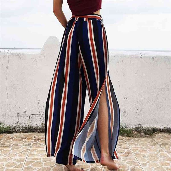 high street loose striped wide leg pants holiday full length high slit chiffon palazzo pants women 210426, Black;white
high street loose striped wide leg pants holiday full length high slit chiffon palazzo pants women 210426, Black;white