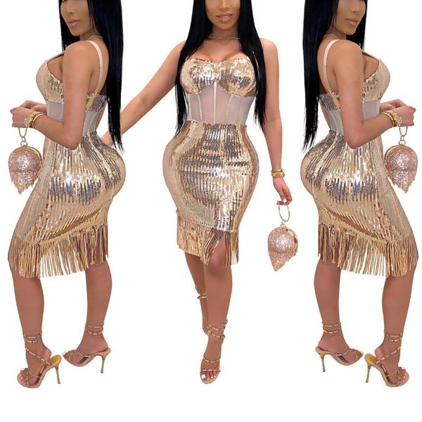 casual nye dresses 2022 d women sequined suspender dress shiny tassel bodycon nightclub female sleeveless hollow out waist mesh (s//l/xl, Black;gray
casual nye dresses 2022 d women sequined suspender dress shiny tassel bodycon nightclub female sleeveless hollow out waist mesh (s//l/xl, Black;gray