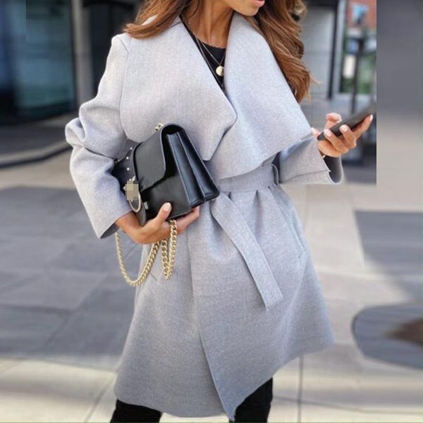women's wool & blends solid lapel cardigan women jackets 2021 autumn winter elegangt lace-up belt office lady overcoat casual loose fas, Black
women's wool & blends solid lapel cardigan women jackets 2021 autumn winter elegangt lace-up belt office lady overcoat casual loose fas, Black