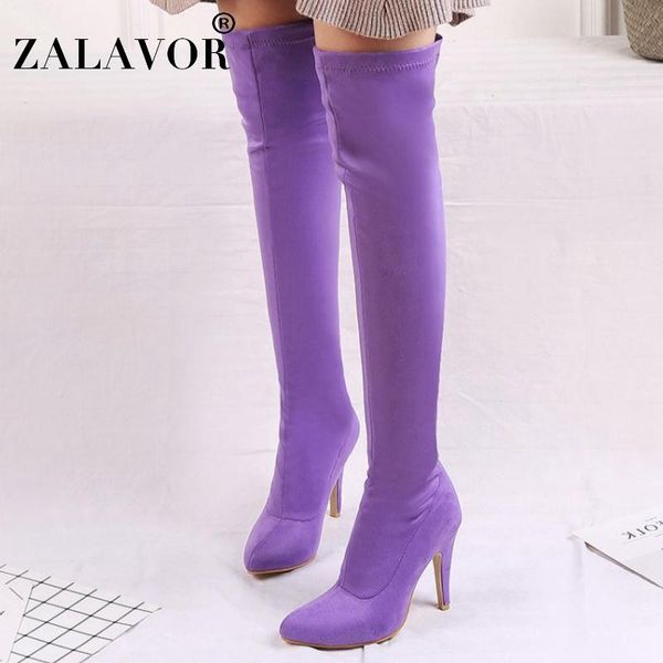 boots zalavor 6 colors plus size 32-48 women high heel pointed toe over knee stretch fashion winter warm shoes, Black
boots zalavor 6 colors plus size 32-48 women high heel pointed toe over knee stretch fashion winter warm shoes, Black