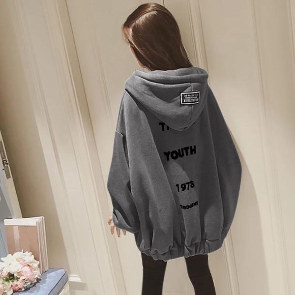 women's hoodies & sweatshirts fashion spring autumn hoodie women korean style loose sweatshirt large size letter printing pullovers str, Black
women's hoodies & sweatshirts fashion spring autumn hoodie women korean style loose sweatshirt large size letter printing pullovers str, Black