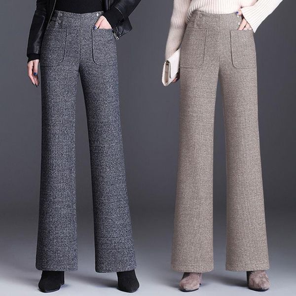 women's pants & capris woolen cloth wide-leg slim autumn winter thicken high waist trousers vintage female plus size baggy pantalones 4, Black;white
women's pants & capris woolen cloth wide-leg slim autumn winter thicken high waist trousers vintage female plus size baggy pantalones 4, Black;white