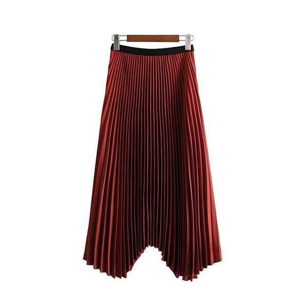 skirts 2021 women pleated long skirt elastic waist asymmetric solid maxi vintage ankle-length ol irregular elegant, Black
skirts 2021 women pleated long skirt elastic waist asymmetric solid maxi vintage ankle-length ol irregular elegant, Black