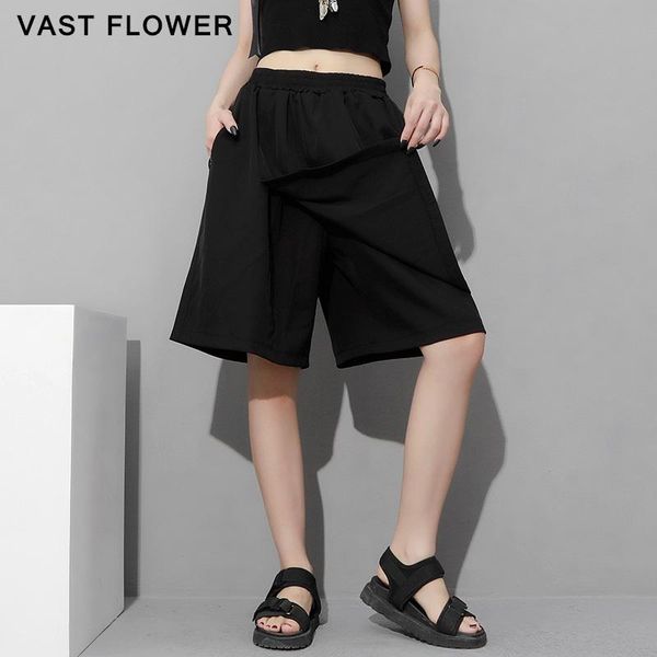 women's pants & capris black elastic waist patchwork wide leg women pocket plus size loose casual knee length trousers fashion summer 2, Black;white
women's pants & capris black elastic waist patchwork wide leg women pocket plus size loose casual knee length trousers fashion summer 2, Black;white