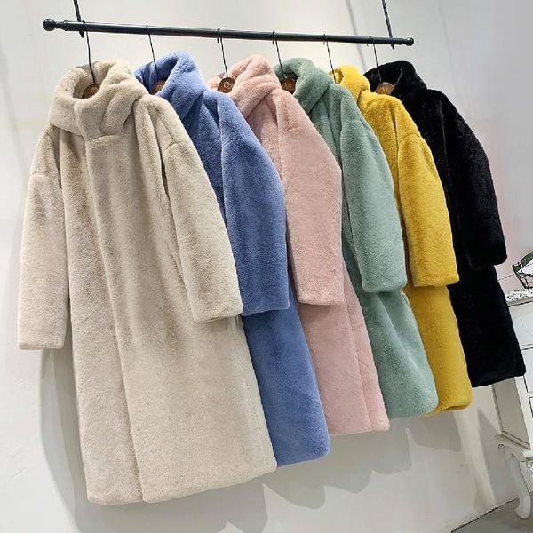 women's fur & faux kalenmos korean fashion coat women hooded solid color long jacket fluff single-breasted winter loose thick teddy coa, Black
women's fur & faux kalenmos korean fashion coat women hooded solid color long jacket fluff single-breasted winter loose thick teddy coa, Black
