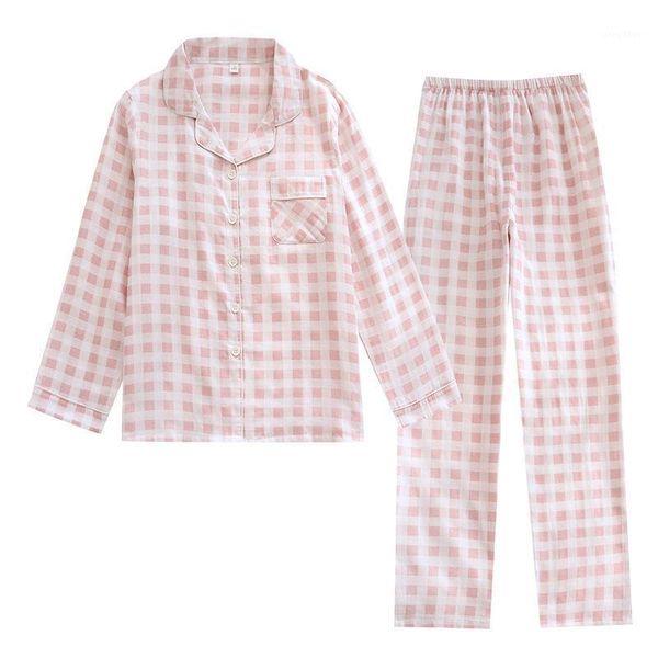couple pajamas spring autumn and winter gauze plaid home clothes suit ladies long-sleeved trousers cotton yarn men's casual wear sleepw, Black;brown
couple pajamas spring autumn and winter gauze plaid home clothes suit ladies long-sleeved trousers cotton yarn men's casual wear sleepw, Black;brown