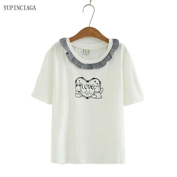women's t-shirt women harajuku t-shirts sweet style plaid wood ears o-neck kawaii print short sleeve femme cotton tee shirt 2116279, White
women's t-shirt women harajuku t-shirts sweet style plaid wood ears o-neck kawaii print short sleeve femme cotton tee shirt 2116279, White