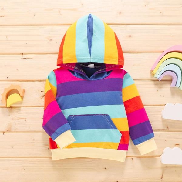 hoodies & sweatshirts spring and autumn baby girl jacket boy hooded coat clothes rainbow stripe long sleeves, Black
hoodies & sweatshirts spring and autumn baby girl jacket boy hooded coat clothes rainbow stripe long sleeves, Black