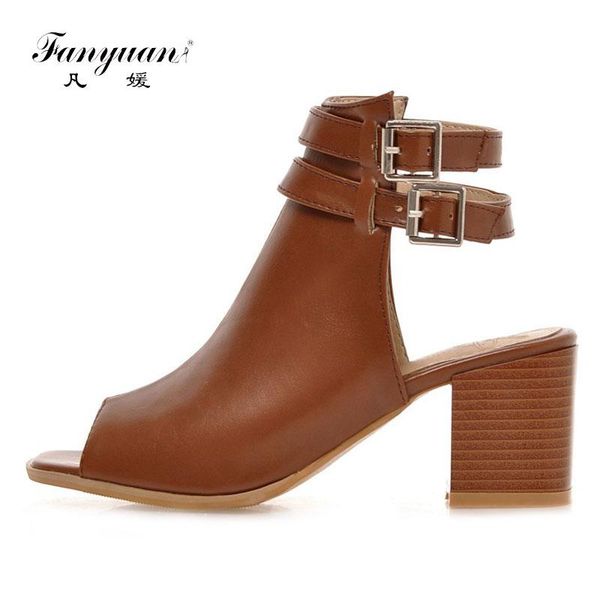fanyuan fashion ankle strap double buckle sandals casual solid peep toe high heels women shoes summer, Black
fanyuan fashion ankle strap double buckle sandals casual solid peep toe high heels women shoes summer, Black