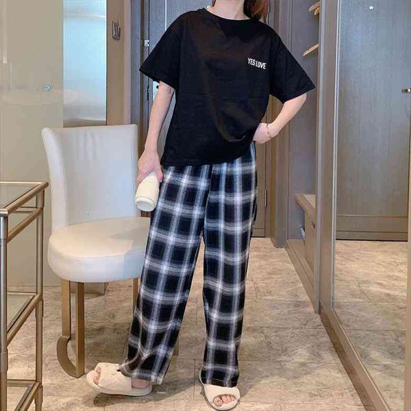 soft cotton pajamas for women korean black and white plaid girl casual homewear plus size 2pcs milk shreds nightwear suit, Black;red
soft cotton pajamas for women korean black and white plaid girl casual homewear plus size 2pcs milk shreds nightwear suit, Black;red