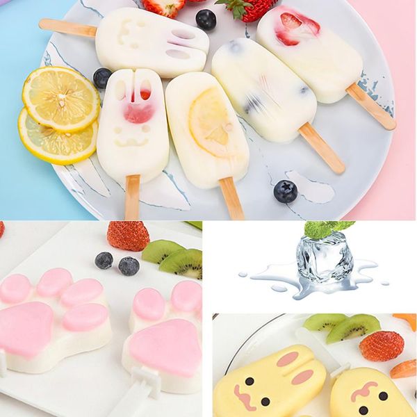 cute cartoon ice cream mold silicone bpa-lids and reusable sticks popsicle with baking moulds
cute cartoon ice cream mold silicone bpa-lids and reusable sticks popsicle with baking moulds