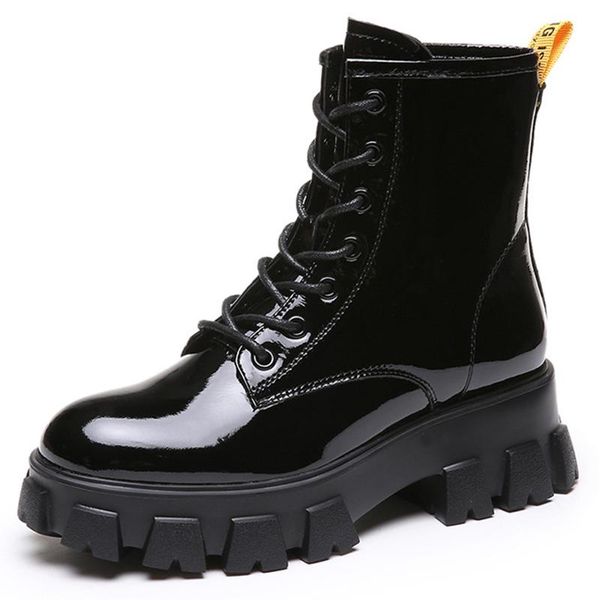 boots winter black patent leather ankle for women plush warm platform lace up street style woman shoes
boots winter black patent leather ankle for women plush warm platform lace up street style woman shoes