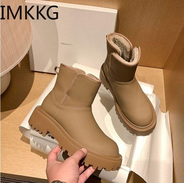 boots 2021 winter snow women plush warm shoes platform waterproof fur round head beige black booties
boots 2021 winter snow women plush warm shoes platform waterproof fur round head beige black booties