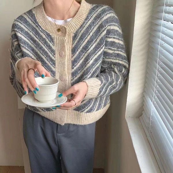 women's knits & tees fall 2021 women clothing oversize womens sweaters stripe vintage loose winter sweater knitted cardigan knit button, White
women's knits & tees fall 2021 women clothing oversize womens sweaters stripe vintage loose winter sweater knitted cardigan knit button, White
