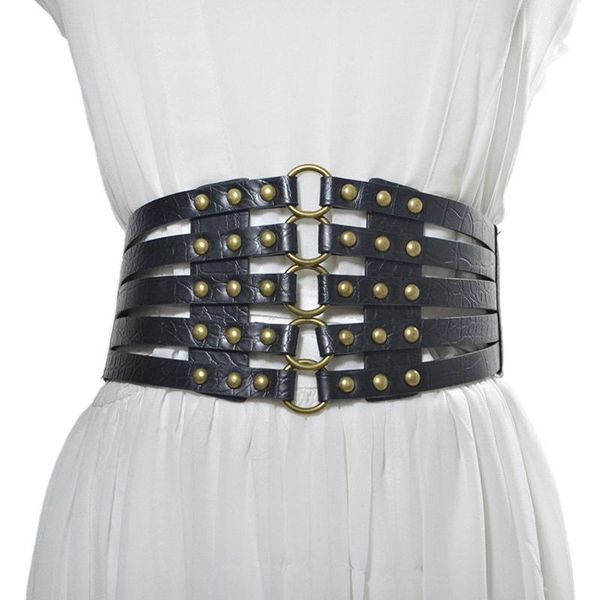belts fashion ladies retro rivet hollow elastic waistband wild bronze ring buckle wide belt wholesale 2021, Black;brown
belts fashion ladies retro rivet hollow elastic waistband wild bronze ring buckle wide belt wholesale 2021, Black;brown
