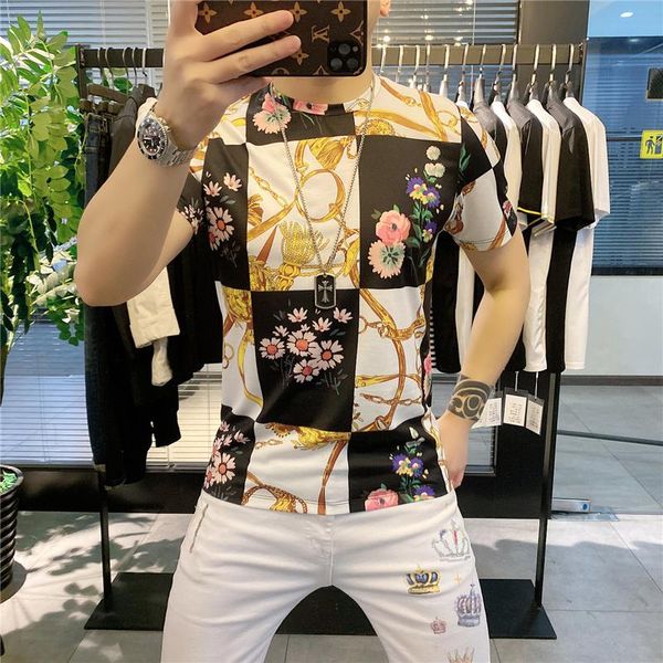 men's t-shirts summer luxury printed t-shirt short sleeve round neck breathable streetwear casual tee brand men clothing, White;black
men's t-shirts summer luxury printed t-shirt short sleeve round neck breathable streetwear casual tee brand men clothing, White;black