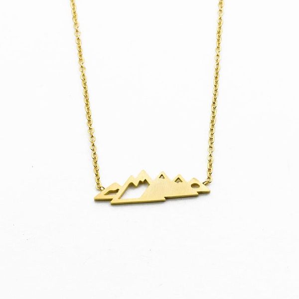 pendant necklaces gold color chain simple mountain necklace women vintage jewelry 2021 collier femme stainless stel choker bijoux, Silver
pendant necklaces gold color chain simple mountain necklace women vintage jewelry 2021 collier femme stainless stel choker bijoux, Silver