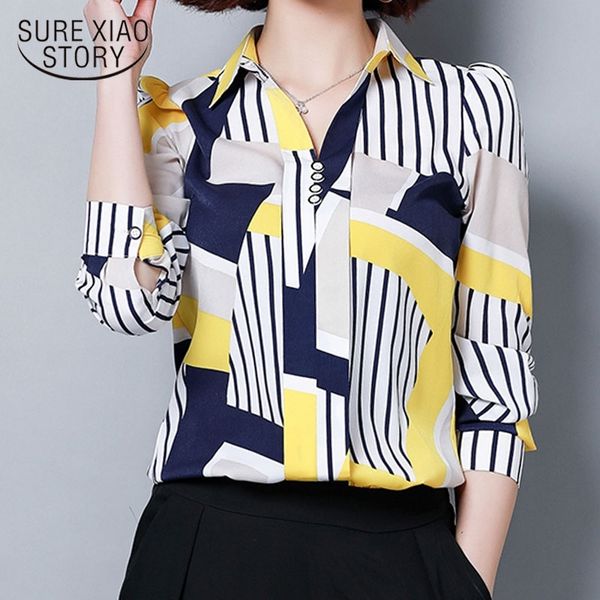 fashion women chiffon blouse print striped womens and blouses plus size long sleeve women shirts blusas femininas 2231 50 210528, White
fashion women chiffon blouse print striped womens and blouses plus size long sleeve women shirts blusas femininas 2231 50 210528, White