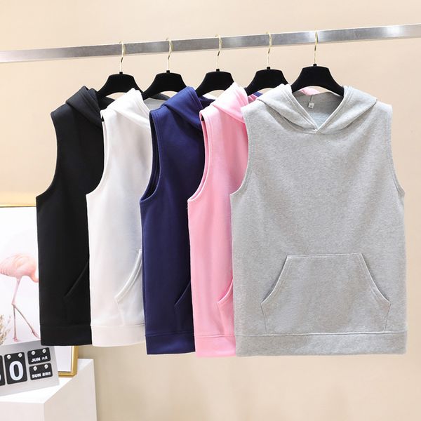 men's hoodies & sweatshirts men women sleeveless solid color with cap casual hooded pullove sport harajuku hoodie 4xl kpop gzce, Black
men's hoodies & sweatshirts men women sleeveless solid color with cap casual hooded pullove sport harajuku hoodie 4xl kpop gzce, Black