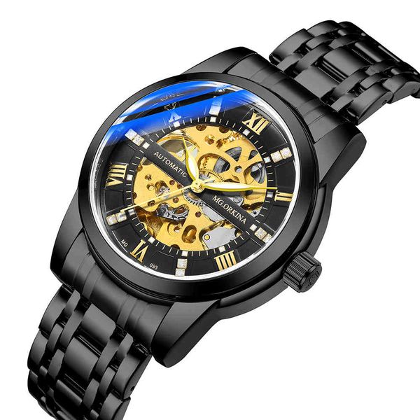 orkina black rvs heren skeleton mechanical watches band luxury brand sport design montre homme clock, Slivery;brown
orkina black rvs heren skeleton mechanical watches band luxury brand sport design montre homme clock, Slivery;brown