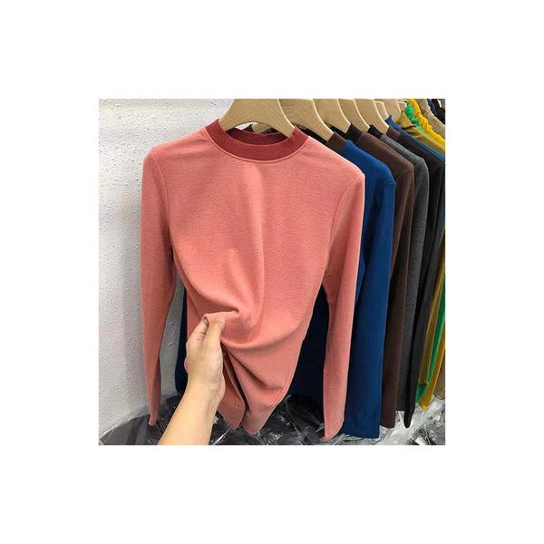 women's sweaters soft warm color matching frosted long sleeve t-shirt backing shirt round neck 2021 autumn winter t-shirt, White;black
women's sweaters soft warm color matching frosted long sleeve t-shirt backing shirt round neck 2021 autumn winter t-shirt, White;black