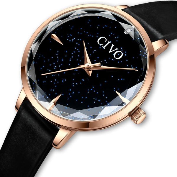 wholesale price civo fashion brand women watches casual waterproof black leather starry sky dial watch woman relogio feminino wristwatches, Slivery;brown
wholesale price civo fashion brand women watches casual waterproof black leather starry sky dial watch woman relogio feminino wristwatches, Slivery;brown