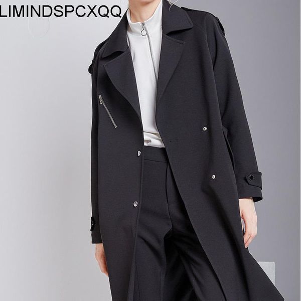 women's trench coats fall/winter womens loose long coat elegant temperament lapel decorative design fashionable black commuter nipper, Tan;black
women's trench coats fall/winter womens loose long coat elegant temperament lapel decorative design fashionable black commuter nipper, Tan;black