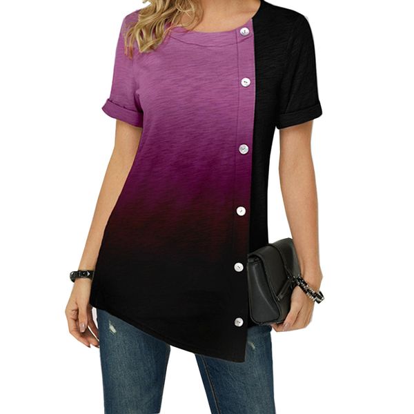 women gradient t shirt summer casual short sleeve o-neck loose tee large size irregular female t shirt plus size s-5xl 210412, White
women gradient t shirt summer casual short sleeve o-neck loose tee large size irregular female t shirt plus size s-5xl 210412, White