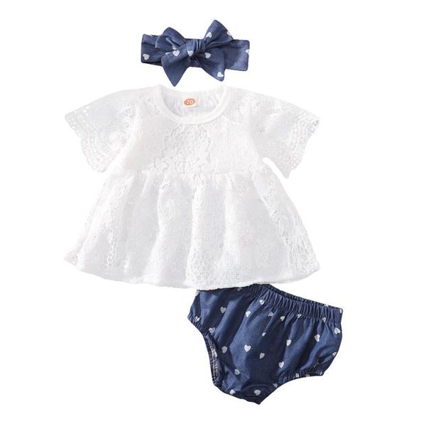 born baby girl summer clothes hollow out little set solid white lace + heart denim shorts +headband 3pcs outfit clothing sets
born baby girl summer clothes hollow out little set solid white lace + heart denim shorts +headband 3pcs outfit clothing sets
