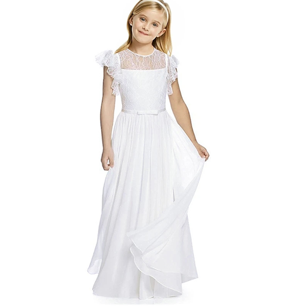 girl's dresses sheath / column long length flower girl party chiffon short sleeve jewel neck with lace first communion, Red;yellow
girl's dresses sheath / column long length flower girl party chiffon short sleeve jewel neck with lace first communion, Red;yellow