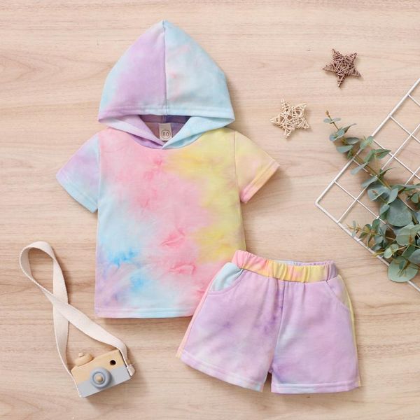 kids summer set toddler baby boys girls short sleeve rainbow tie-dyed hoodie shorts outfits costume ropa bebes clothing sets, White
kids summer set toddler baby boys girls short sleeve rainbow tie-dyed hoodie shorts outfits costume ropa bebes clothing sets, White