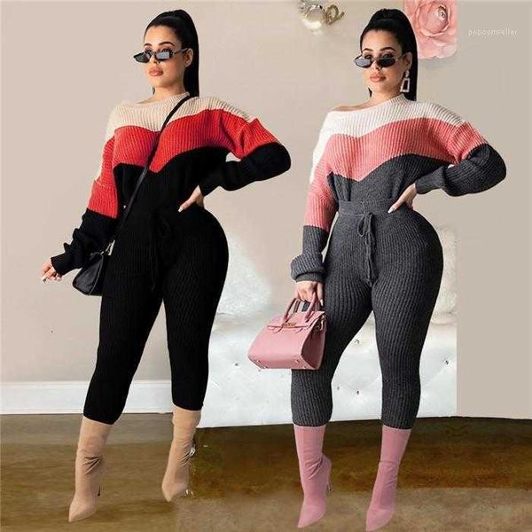 women's two piece pants sets females slim suit womens 2pcs contrast color sweater suits spring designer drawstring long sleeve p c834, White
women's two piece pants sets females slim suit womens 2pcs contrast color sweater suits spring designer drawstring long sleeve p c834, White