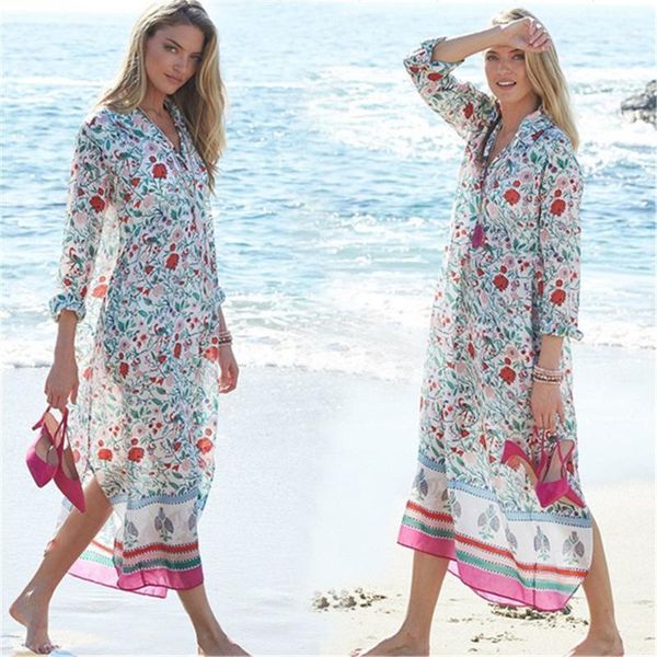 women's swimwear women bikini cover up beach loose chiffon floral plus size dress long sunscreen skirt, White;black
women's swimwear women bikini cover up beach loose chiffon floral plus size dress long sunscreen skirt, White;black