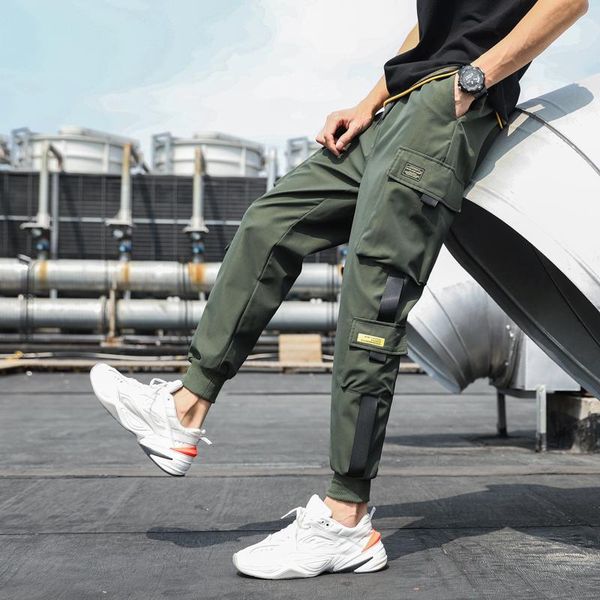 men's pants side pockets cargo harem ribbons black hip hop casual male joggers trousers fashion streetwear
men's pants side pockets cargo harem ribbons black hip hop casual male joggers trousers fashion streetwear