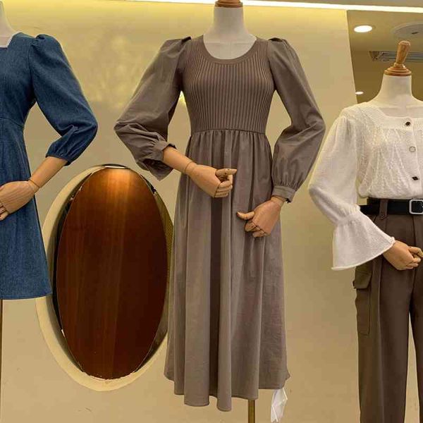elegant o-neck knitting patchwork dresses for women spring solid long sleeve vestido feminino simple femme robe 210514, Black;gray
elegant o-neck knitting patchwork dresses for women spring solid long sleeve vestido feminino simple femme robe 210514, Black;gray
