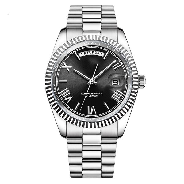 casual classic men watches automatic movement high-defintion sapphire mirror stainless steel watchband and bezel perfect quality wristwatch, Slivery;brown
casual classic men watches automatic movement high-defintion sapphire mirror stainless steel watchband and bezel perfect quality wristwatch, Slivery;brown