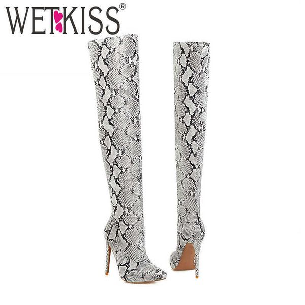 wetkiss snake skin pu boots women over the knee boot female high heels shoes ladies pointed toe shoes winter plus size 48 210630, Black
wetkiss snake skin pu boots women over the knee boot female high heels shoes ladies pointed toe shoes winter plus size 48 210630, Black