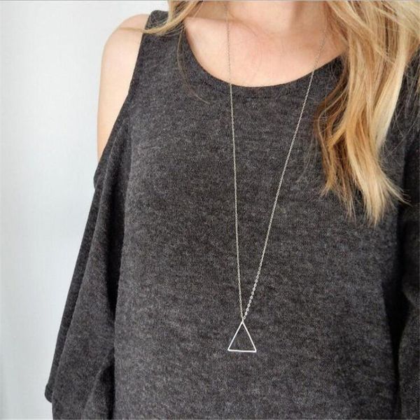 pendant necklaces elegant female long triangle necklace gold silver color sweater chain accessories european and american women's jewel
pendant necklaces elegant female long triangle necklace gold silver color sweater chain accessories european and american women's jewel