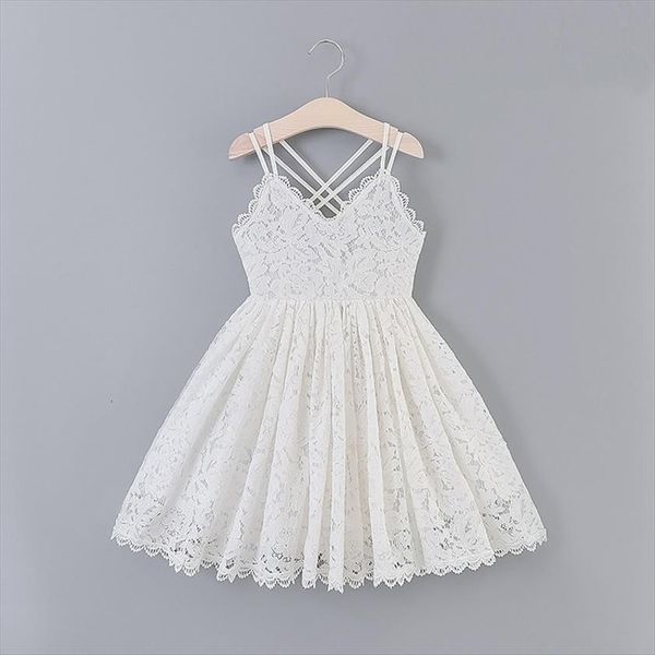 white lace girls criss cross girl dresses sling a line flower clothing embroidery princess sundress toddler casual clothes, Red;yellow
white lace girls criss cross girl dresses sling a line flower clothing embroidery princess sundress toddler casual clothes, Red;yellow