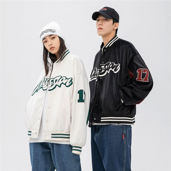it's not vulgar. 2021 spring american street baseball suit men's brand loose jacket ins couple coat fashion, Black
it's not vulgar. 2021 spring american street baseball suit men's brand loose jacket ins couple coat fashion, Black