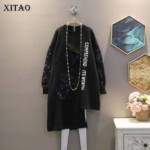 casual dresses xitao fashion splicing letter print dress winter black o neck pullover loose asymmetrical hem personality trendy zy3509, Black;gray
casual dresses xitao fashion splicing letter print dress winter black o neck pullover loose asymmetrical hem personality trendy zy3509, Black;gray